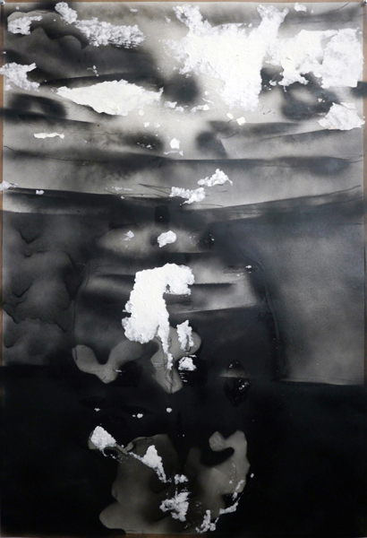 Abstract collage, black and white