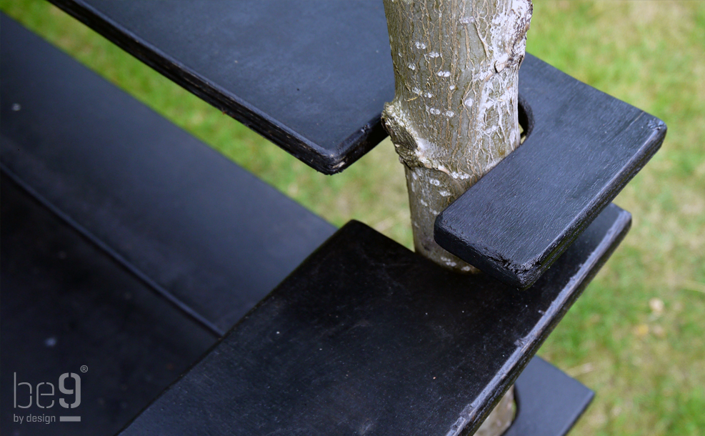 Tree stem and plywood sections