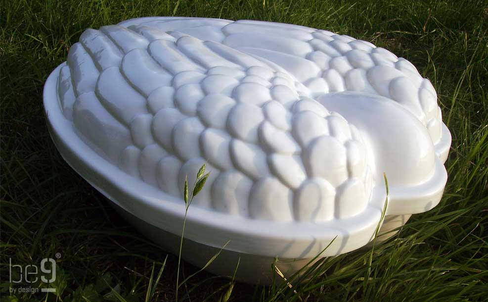 Bioplastic casket view from side