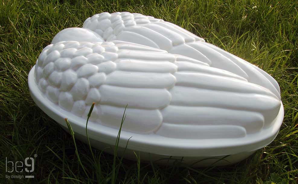 Bioplastic casket view from rear