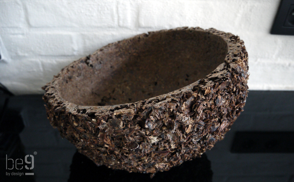 Scots pine chip bowl black background